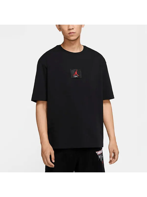 Футболка классические с логотипом, базовые, с коротким рукавом, Air Jordan — изображение 3 из 3, черный