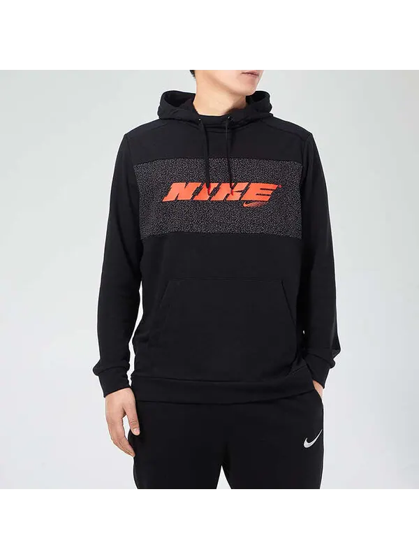 Толстовка men's casual sports hooded pullover black Nike — изображение 3 из 4, черный