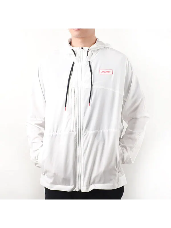 Куртка Nike Sport Clash Cardigan Sports Training Hooded Jacket White — изображение 2 из 3, белый