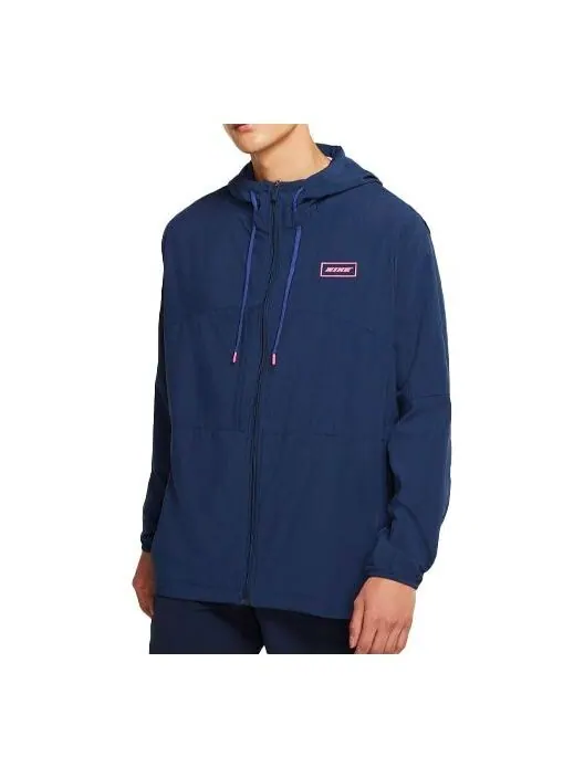 Куртка Nike Sport Clash Cardigan Sports Training Hooded Jacket Navy Blue Dark — изображение 1 из 3, темный