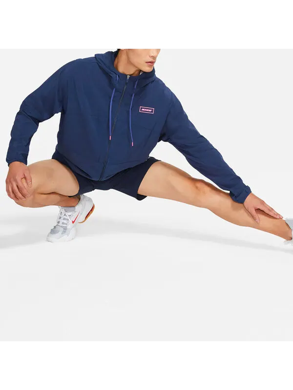 Куртка Nike Sport Clash Cardigan Sports Training Hooded Jacket Navy Blue Dark — изображение 3 из 3, темный