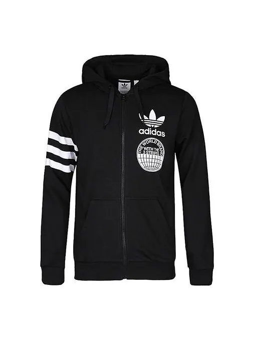 Толстовка adidas originals Men's Full Zip Hoody Jacket — изображение 1 из 4, черный