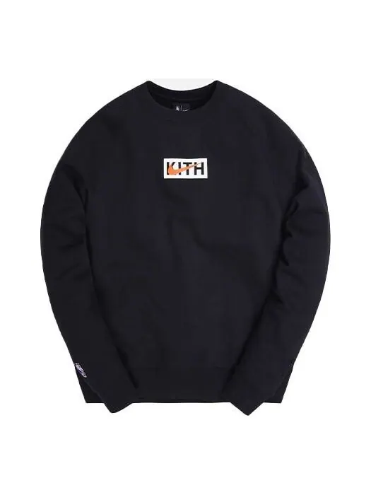 Толстовка x nike new york knicks fleece crewneck 'black' Kith — изображение 1 из 2, черный