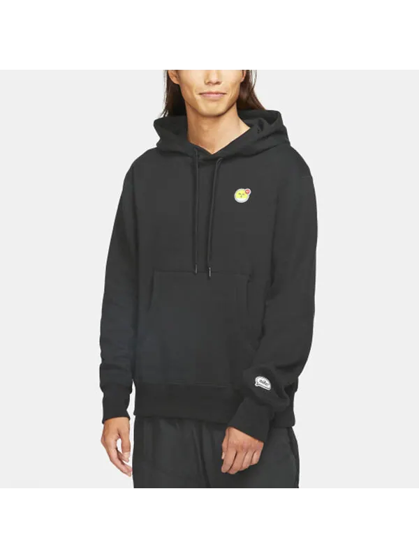 Толстовка Nike Sportswear logo Casual Pullover Sports Black — изображение 4 из 4, черный