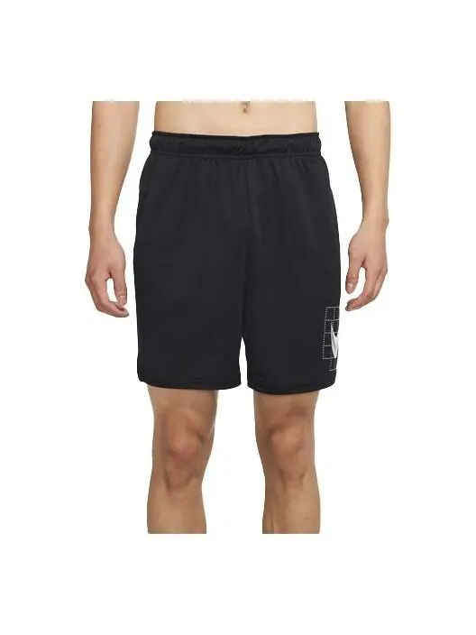 Шорты dri-fit printing pattern training casual shorts black Nike — изображение 1 из 4, черный