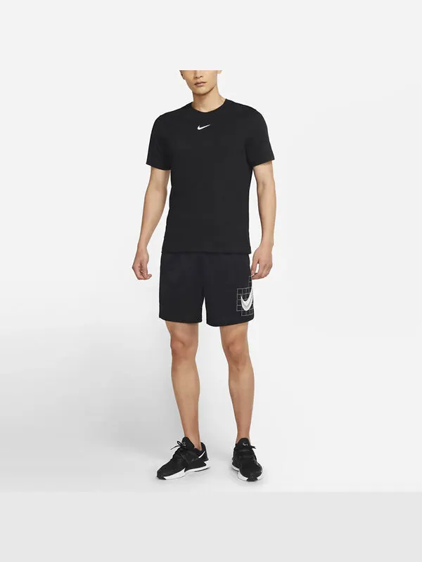 Шорты dri-fit printing pattern training casual shorts black Nike — изображение 3 из 4, черный