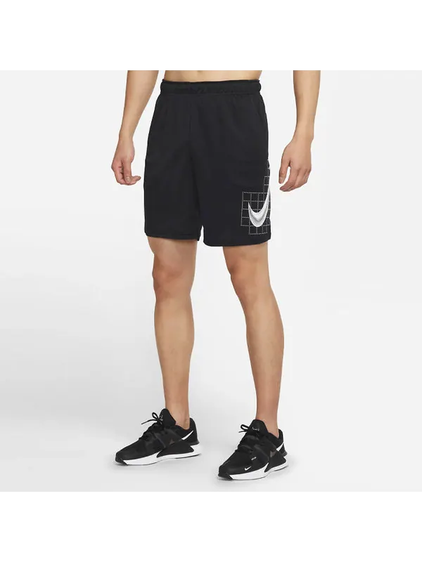 Шорты dri-fit printing pattern training casual shorts black Nike — изображение 4 из 4, черный