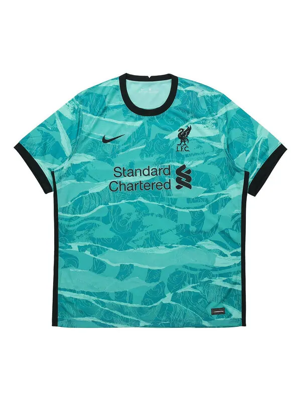 Футболка Liverpool 20 21 фан-выпуск выездная футболка Nike — изображение 1 из 4, зеленый/черный