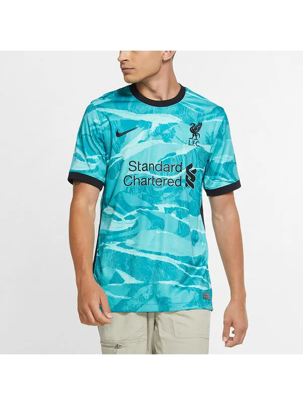 Футболка Liverpool 20 21 фан-выпуск выездная футболка Nike — изображение 3 из 4, зеленый/черный