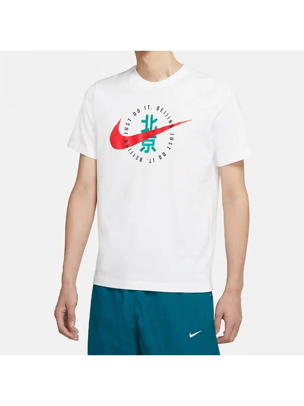 Футболка men's sportswear light cozy white t-shirt Nike — изображение 4 из 4, белый