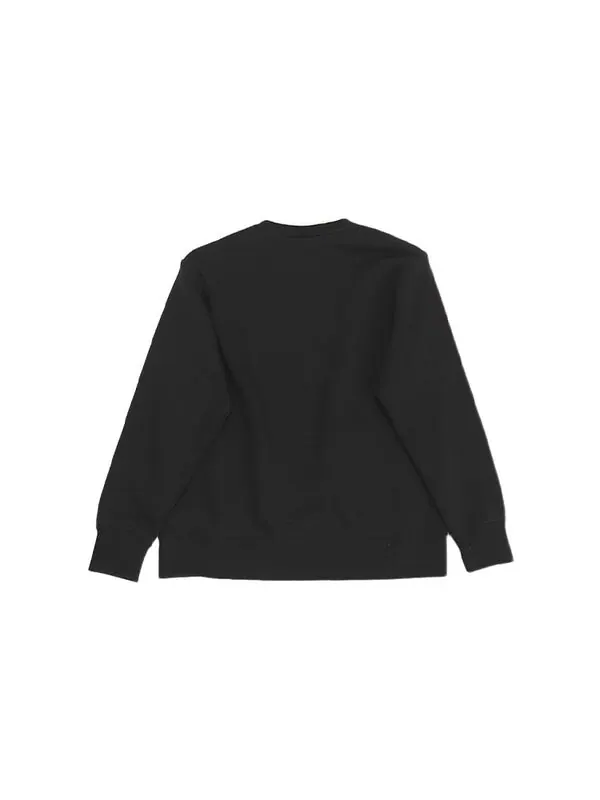 Свитер sportswear embroidered small logo fleece lined stay warm casual round neck pullover hoodie black Nike, черный