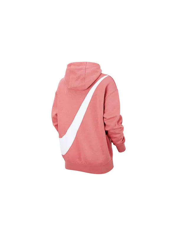 Толстовка (WMNS) Nike Nsw Swoosh Hoodie 'Pink' — изображение 2 из 2, розовый/белый