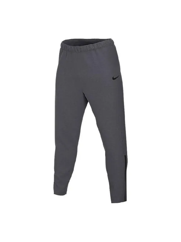 Брюки men's solid color logo lacing sports pants/trousers/joggers gray Nike — изображение 1 из 3, мульти