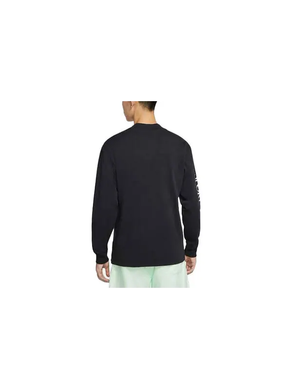 Толстовка Nike Sportswear Printing Knit Round Neck Sports Black — изображение 4 из 4, черный