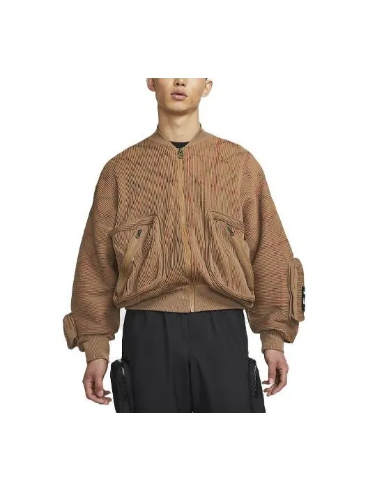 Куртка men's x crossover ma-1 knit jacket brown Nike — изображение 1 из 4, коричневый