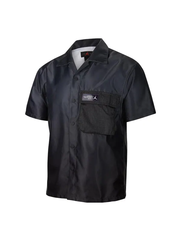 Рубашка men's gradient big pocket breathable casual short sleeve shirt black Air Jordan — изображение 1 из 4, мульти