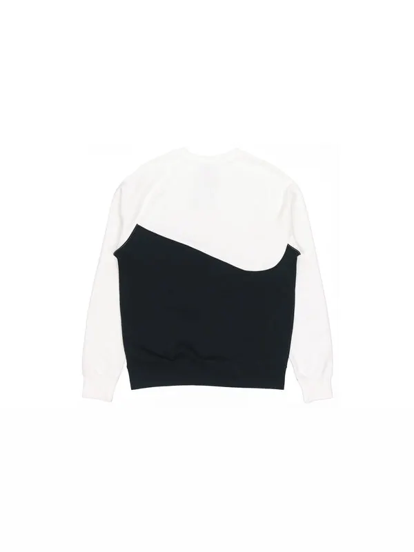 Толстовка Nike Sportswear Swoosh Casual Round Neck Pullover Sports Black White — изображение 2 из 4, черный / белый