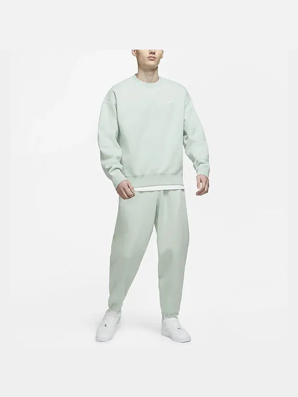Толстовка Nike Solid Color Round Neck Long Sleeves Pullover Green Light green — изображение 2 из 4, светлый зеленый
