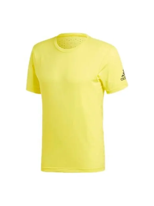 Футболка adidas Training Sports Round Neck Short Sleeve Yellow — изображение 1 из 4, желтый