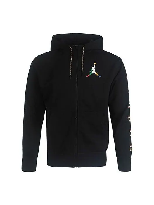 Куртка Air Jordan Zipper Cardigan Hooded Jacket Men's Black — изображение 1 из 4, черный