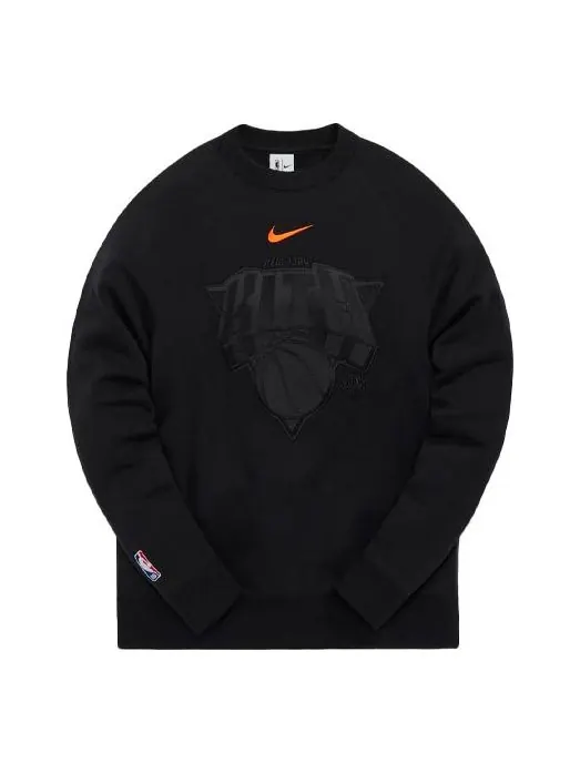 Толстовка x nike new york knicks fleece crewneck 'black' Kith — изображение 1 из 2, черный
