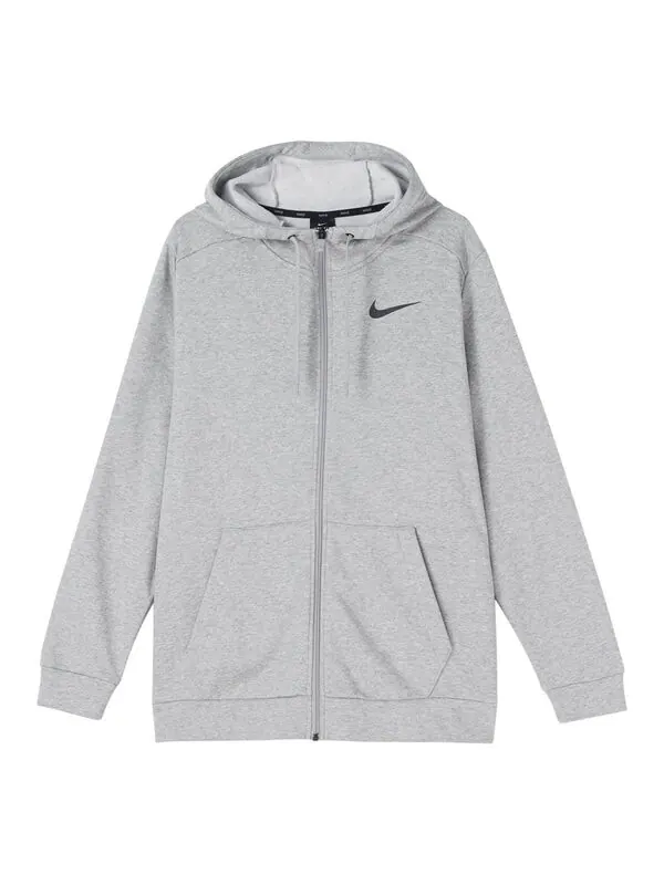Куртка men's mnk dry hoodie fzflc casual sports hooded jacket light grey Nike — изображение 1 из 4, серый