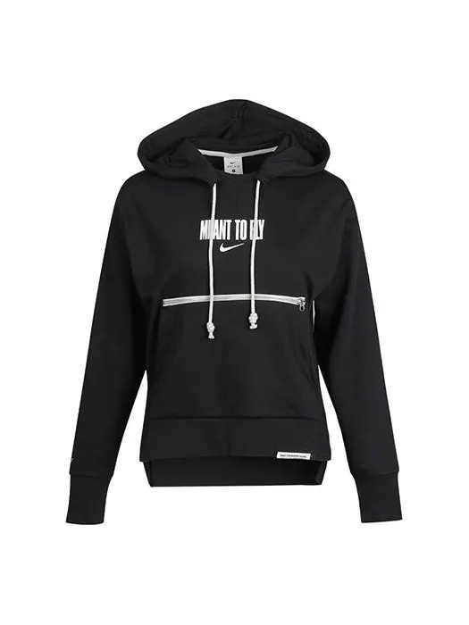 (WMNS) Повседневная спортивная толстовка Nike с принтом для баскетбола — изображение 1 из 5, черный