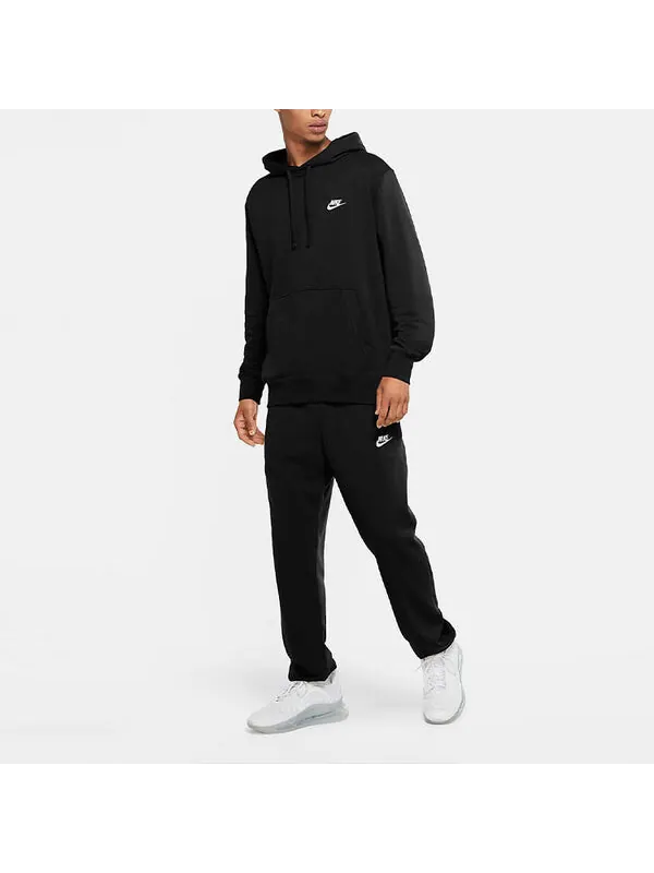 Толстовка Nike Sportswear Club Logo Embroidered Solid Color Sports Black — изображение 3 из 4, мульти