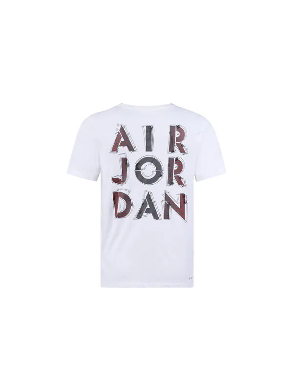 Футболка men's dri-fit 3d logo funny printing knit quick dry short sleeve white t-shirt Air Jordan — изображение 3 из 4