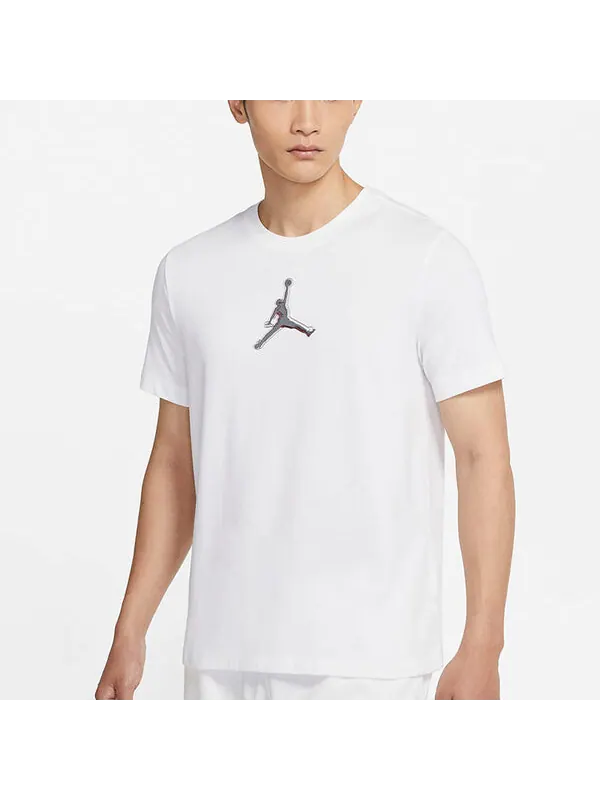Футболка men's dri-fit 3d logo funny printing knit quick dry short sleeve white t-shirt Air Jordan — изображение 4 из 4
