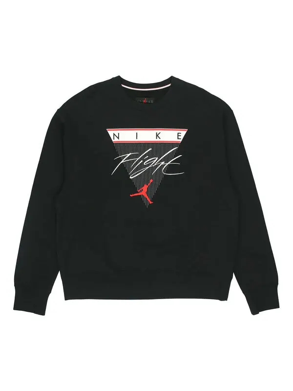 Толстовка Air Jordan Flight MENS Print Crew-neck Sports Black — изображение 1 из 4, черный