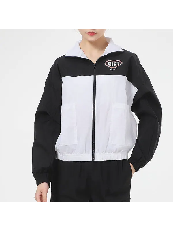 Куртка embroidery logo stand collar jacket white Nike — изображение 3 из 4, белый