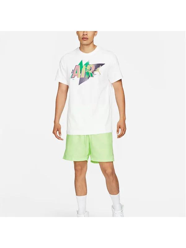 Футболка Air Jordan Casual Sports Basketball Breathable Training Short Sleeve White — изображение 3 из 3, белый