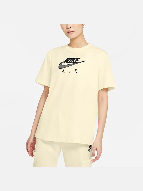 Футболка как w спортивная одежда air bf топ кокосовое молоко Nike — изображение 3 из 4, светлый желтый