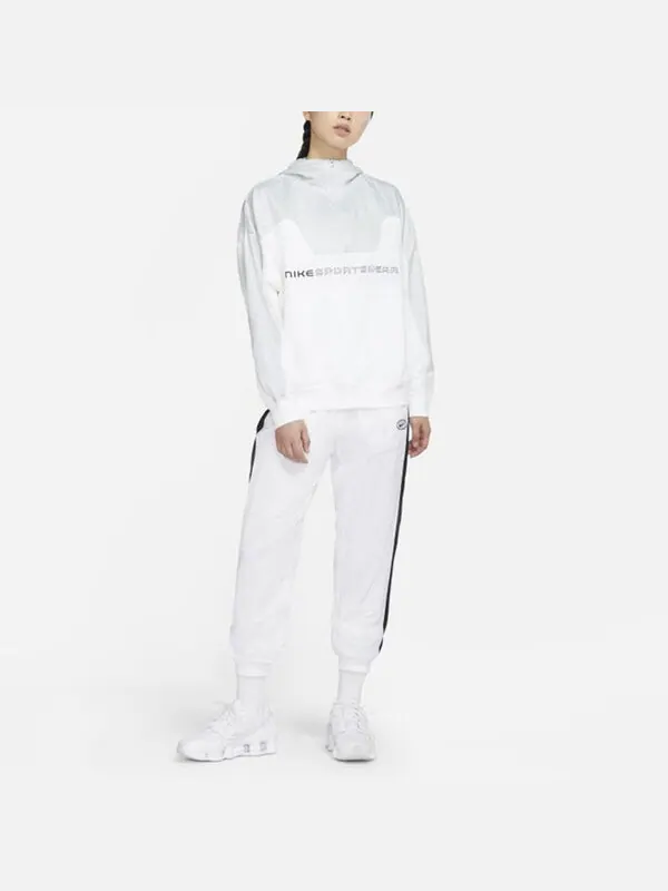 Куртка спортивная с капюшоном с принтом белая Nike — изображение 3 из 3, белый