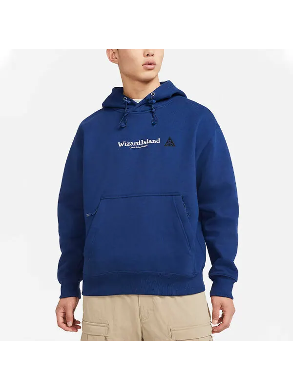 Толстовка Men's Nike ACG Wizard Pullover Fleece Back Printing Blue — изображение 3 из 4, синий