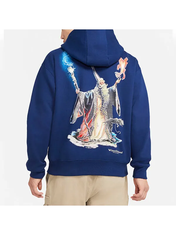 Толстовка Men's Nike ACG Wizard Pullover Fleece Back Printing Blue — изображение 4 из 4, синий