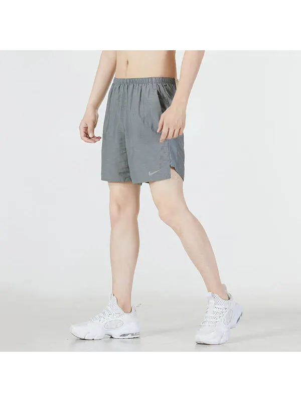 Шорты men's solid color logo athleisure casual sports woven shorts gray Nike — изображение 2 из 4, мульти