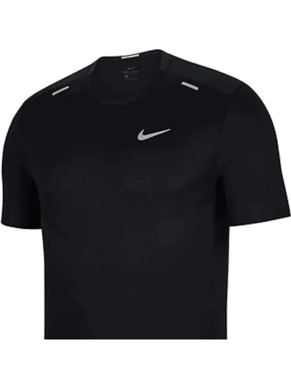 Футболка dri fit rise 365 короткий рукав беговая футболка Nike — изображение 1 из 4, черный