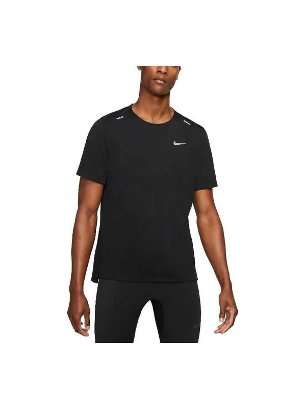 Футболка dri fit rise 365 короткий рукав беговая футболка Nike — изображение 3 из 4, черный