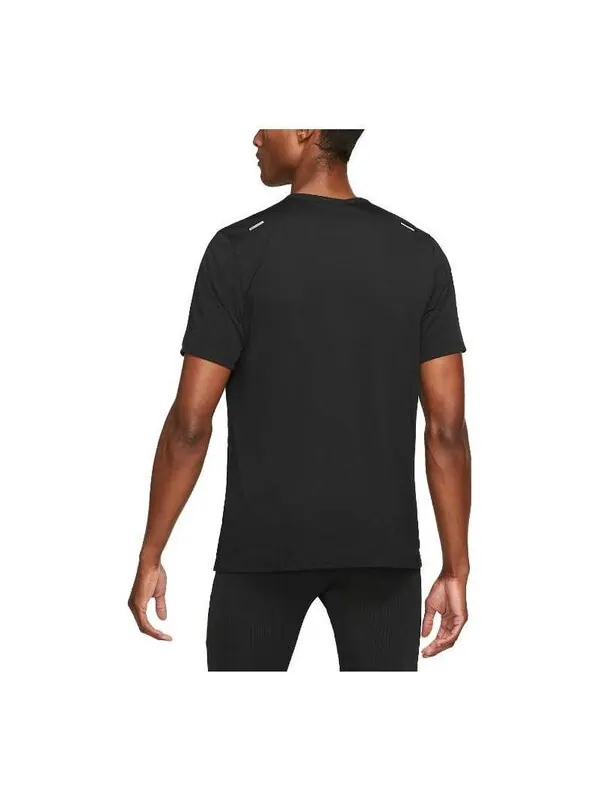 Футболка dri fit rise 365 короткий рукав беговая футболка Nike — изображение 4 из 4, черный
