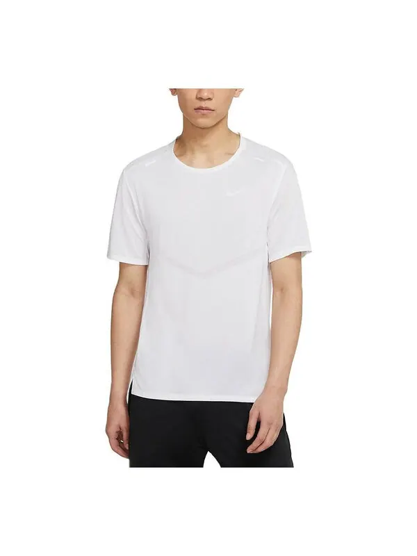 Футболка dri fit rise 365 повседневные спортивные вентилируемые Футболка с круглым воротником мужские Nike, белый