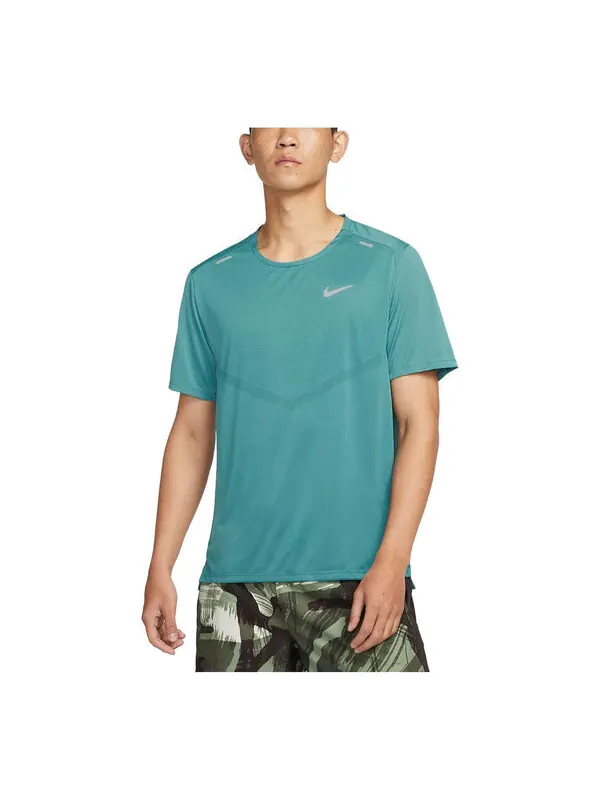 Футболка Nike Dri-FIT Rise 365 Short Sleeve Running Top 'Green' — изображение 1 из 1, зеленый/мульти