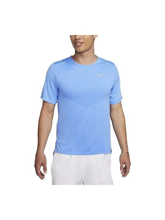 Футболка dri fit rise 365 короткий рукав беговой топ Nike — изображение 1 из 3, синий