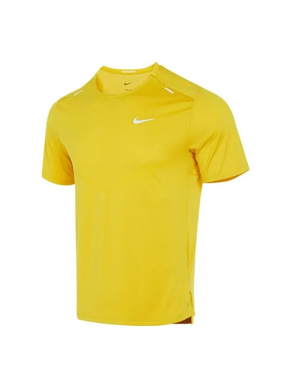 Футболка Nike Rise 365 Dri-fit Short-sleeve Running Top 'Yellow' — изображение 1 из 2, желтый
