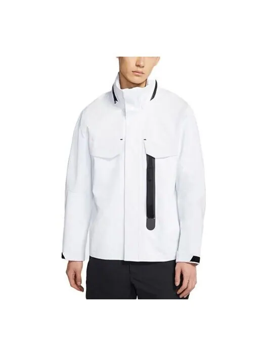 Куртка Nike Sportswear Tech Pack Contrast Sports Hooded Jacket For Men White — изображение 1 из 3, белый