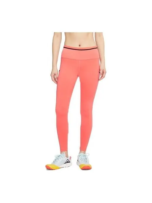 Брюки as w nk epic luxe tght trail magic ember Nike — изображение 1 из 3, оранжевый