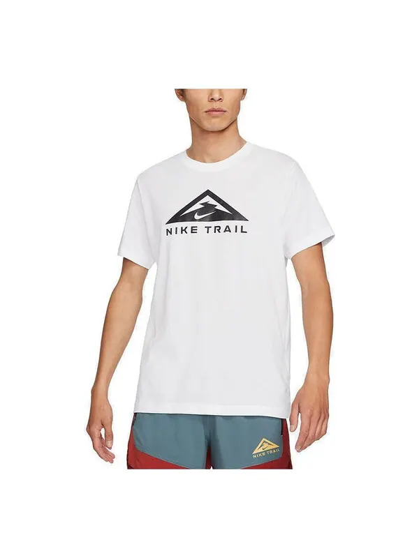 Футболка Dri Fit с принтом и круглым вырезом, с коротким рукавом, Nike — изображение 1 из 3, белый