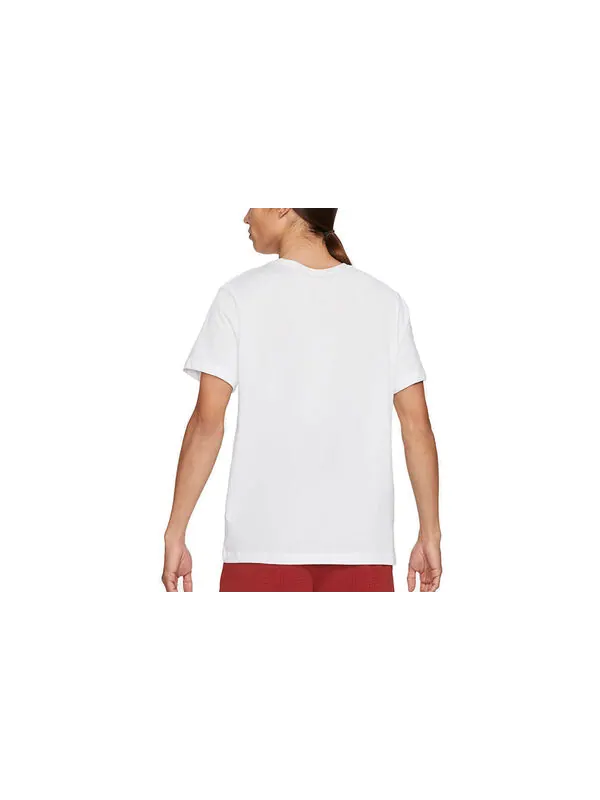 Футболка Dri Fit с принтом и круглым вырезом, с коротким рукавом, Nike — изображение 2 из 3, белый