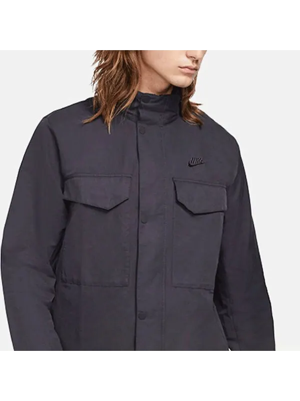 Куртка Nike Big Pocket Stand Collar Solid Color Jacket Black — изображение 3 из 3, мульти